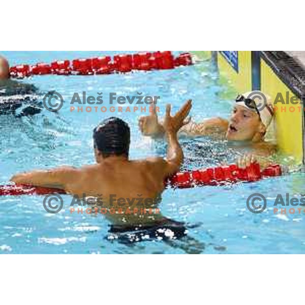 Anze Fers Erzen (SLO), silver medalist in 400 meters Medley in Swimming at Mediterranean Games in Oran, Algeria on July 2, 2022