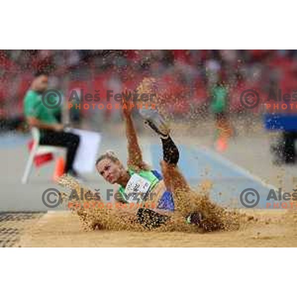 Neja Filipic (SLO), gold medalist in Women\'s Triple jump at Mediterranean Games in Oran, Algeria on July 2, 2022 
