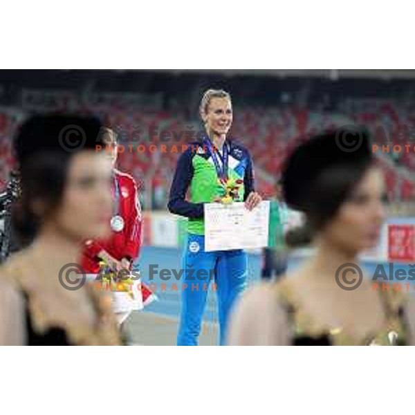 Neja Filipic (SLO), gold medalist in Women\'s Triple jump at Mediterranean Games in Oran, Algeria on July 2, 2022 