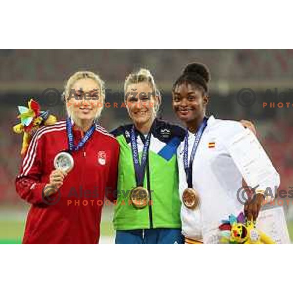 Neja Filipic (SLO), gold medalist in Women\'s Triple jump at Mediterranean Games in Oran, Algeria on July 2, 2022 