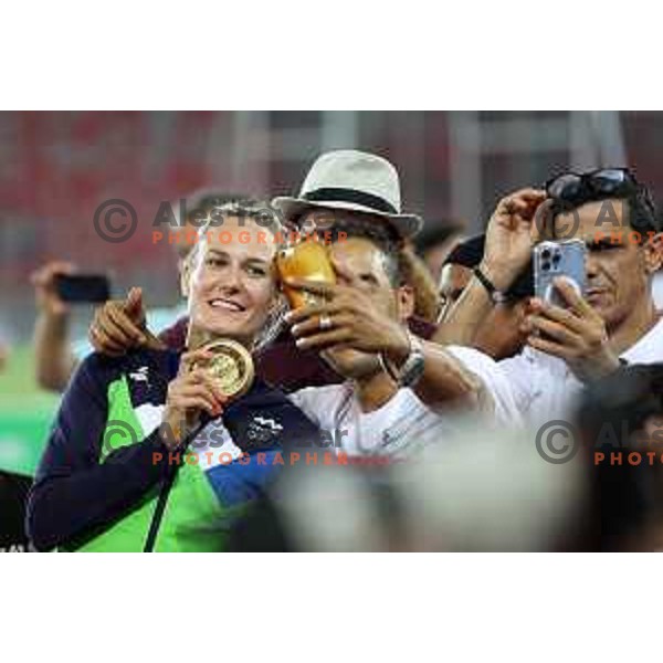 Neja Filipic (SLO), gold medalist in Women\'s Triple jump at Mediterranean Games in Oran, Algeria on July 2, 2022 