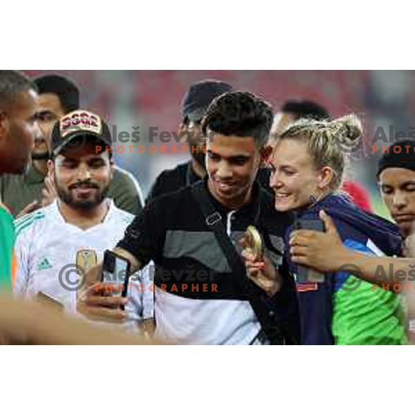 Neja Filipic (SLO), gold medalist in Women\'s Triple jump at Mediterranean Games in Oran, Algeria on July 2, 2022 