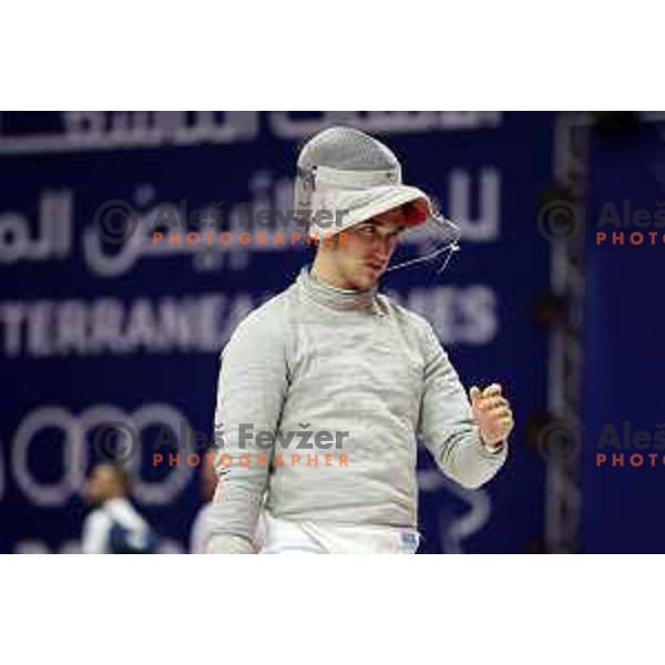 Peter Krajnc (SLO) competes in Men’s Sabre Individual at Mediterranean Games in Oran, Algeria on July 3, 2022