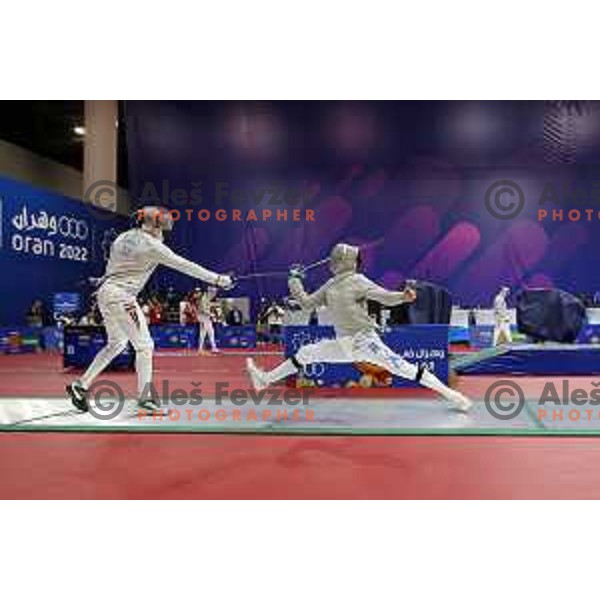 Peter Krajnc (SLO) competes in Men’s Sabre Individual at Mediterranean Games in Oran, Algeria on July 3, 2022