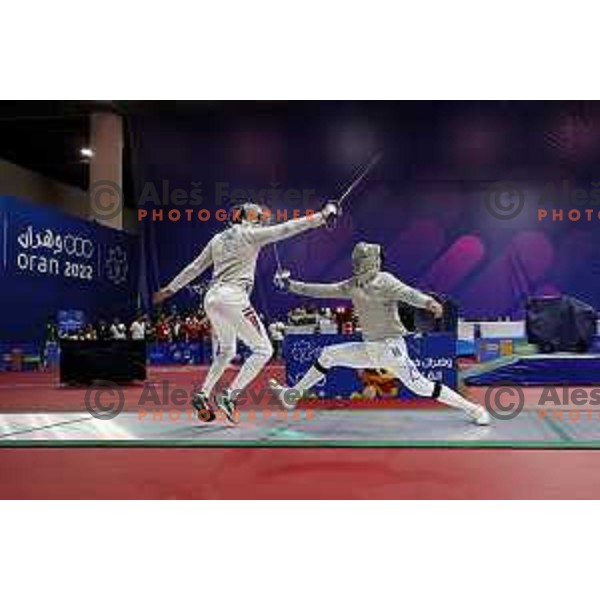 Peter Krajnc (SLO) competes in Men’s Sabre Individual at Mediterranean Games in Oran, Algeria on July 3, 2022