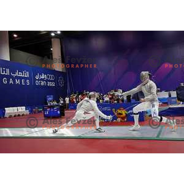 Peter Krajnc (SLO) competes in Men’s Sabre Individual at Mediterranean Games in Oran, Algeria on July 3, 2022