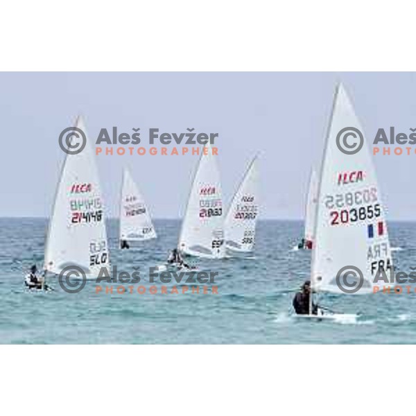 Zan Luka Zelko (SLO) during sailing competition at Mediterranean Games in Oran, Algeria on July 3, 2022