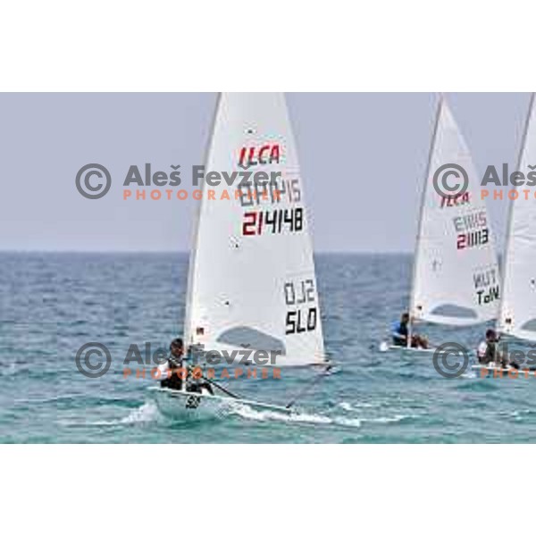 Zan Luka Zelko (SLO) during sailing competition at Mediterranean Games in Oran, Algeria on July 3, 2022