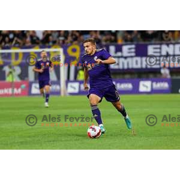 Ivan Brnic in action during UEFA Champions League qualifier between Maribor (SLO) and Shakhtyor Soligorsk (BLR) in Ljudski vrt, Maribor, Slovenia on July 6, 2022