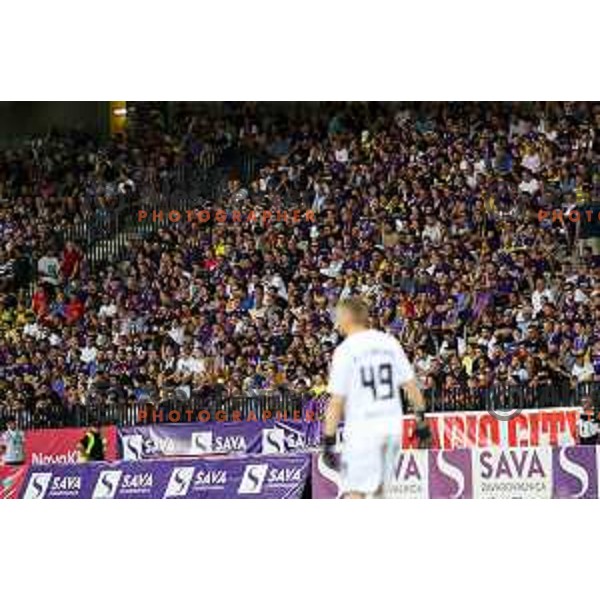 in action during UEFA Champions League qualifier between Maribor (SLO) and Shakhtyor Soligorsk (BLR) in Ljudski vrt, Maribor, Slovenia on July 6, 2022