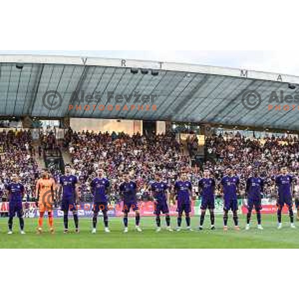 in action during UEFA Champions League qualifier between Maribor (SLO) and Shakhtyor Soligorsk (BLR) in Ljudski vrt, Maribor, Slovenia on July 6, 2022
