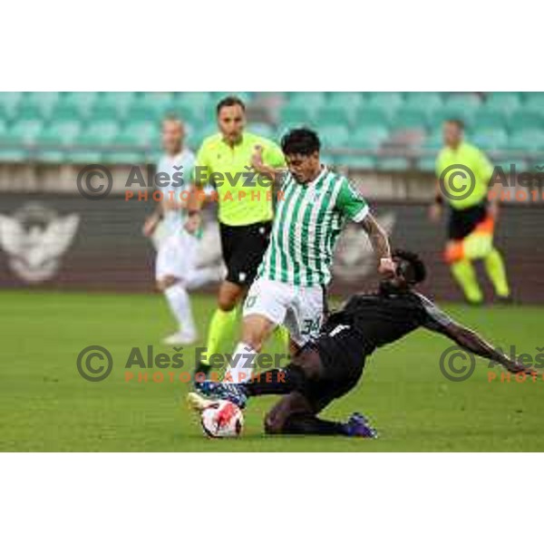 Agustin Doffo in action during UEFA Conference league qualifyer between Olimpija and Differdange in SRC Stozice, Ljubljana, Slovenia on July 7, 2022