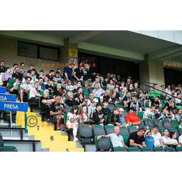 Fans of Mura during UEFA Conference league qualifier match between Sfintul Gheorghe and Mura in Chisinau, Moldova on July 7, 2022. Photo: Jure Banfi