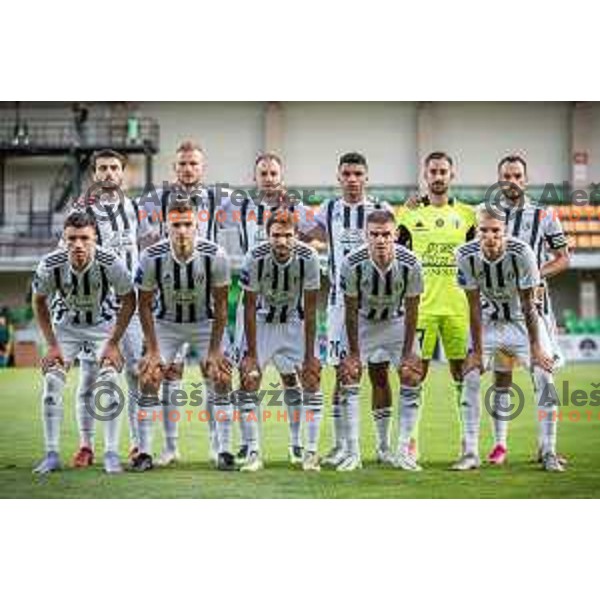 Mura starting eleven during UEFA Conference league qualifier match between Sfintul Gheorghe and Mura in Chisinau, Moldova on July 7, 2022. Photo: Jure Banfi