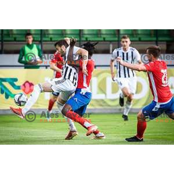 in action during UEFA Conference league qualifier match between Sfintul Gheorghe and Mura in Chisinau, Moldova on July 7, 2022. Photo: Jure Banfi