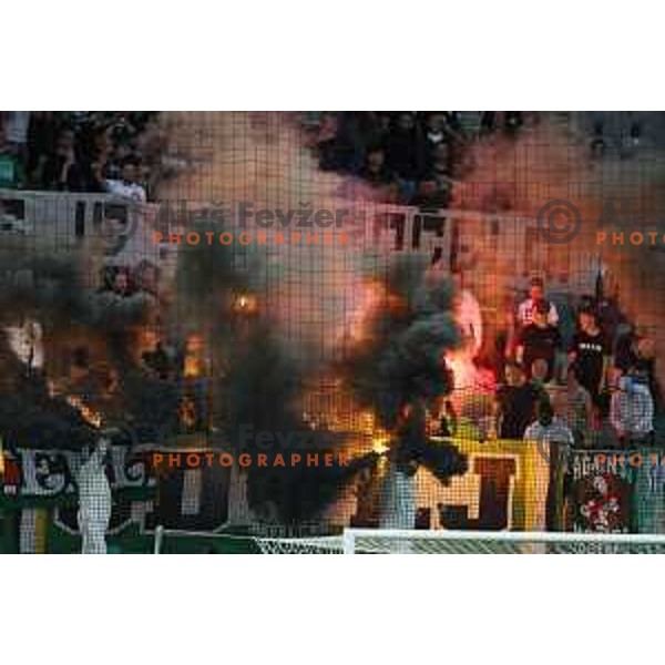 Green Dragons in action during UEFA Conference league qualifyer between Olimpija and Differdange in SRC Stozice, Ljubljana, Slovenia on July 7, 2022