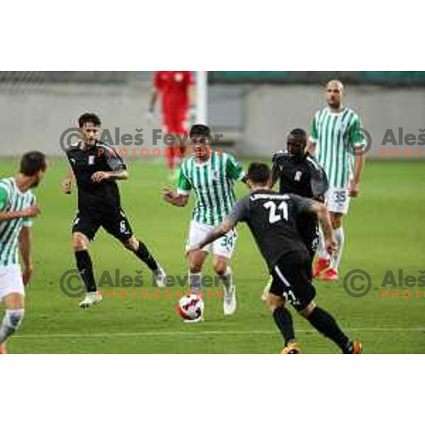 Agustin Doffo in action during UEFA Conference league qualifyer between Olimpija and Differdange in SRC Stozice, Ljubljana, Slovenia on July 7, 2022