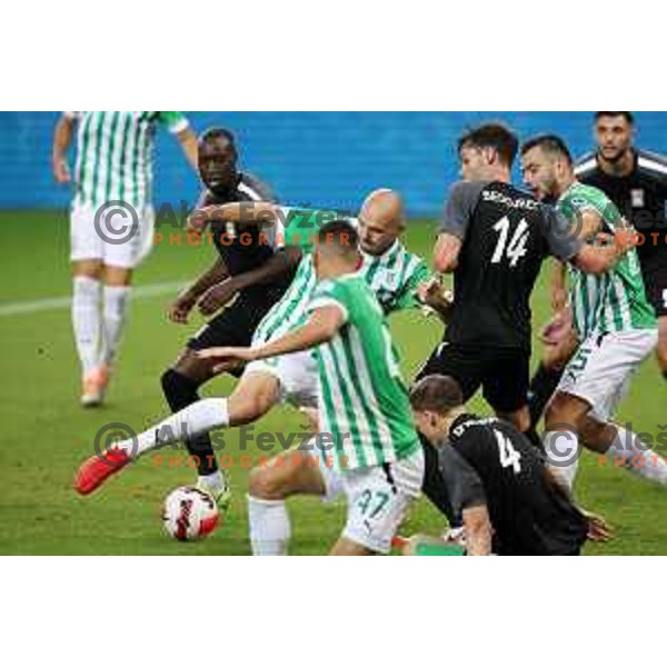 Goran Milovic in action during UEFA Conference league qualifier between Olimpija and Differdange in SRC Stozice, Ljubljana, Slovenia on July 7, 2022