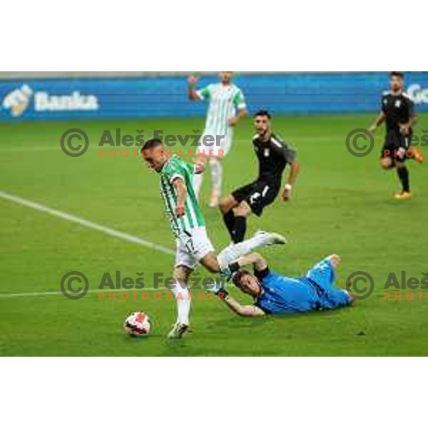 Ivan Prtajin in action during UEFA Conference league qualifyer between Olimpija and Differdange in SRC Stozice, Ljubljana, Slovenia on July 7, 2022
