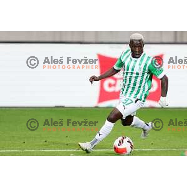 in action during UEFA Conference league qualifier between Olimpija and Differdange in SRC Stozice, Ljubljana, Slovenia on July 7, 2022