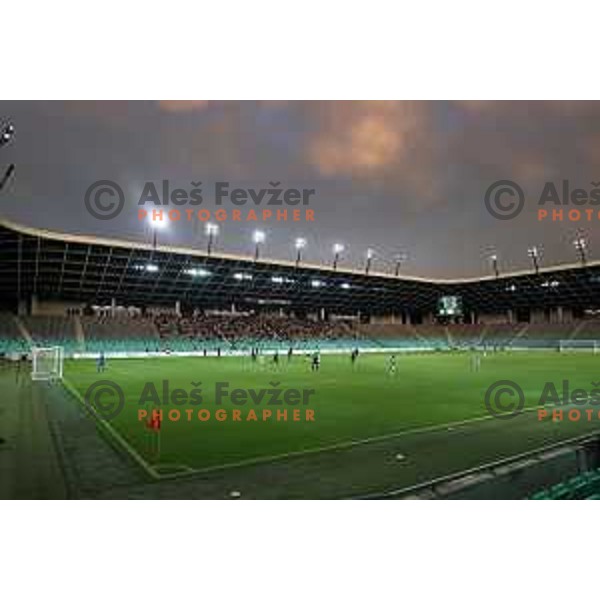 in action during UEFA Conference league qualifier between Olimpija and Differdange in SRC Stozice, Ljubljana, Slovenia on July 7, 2022