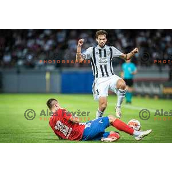 in action during UEFA Conference league qualifier match between Mura and Sfintul Gheorghe in Murska Sobota, Fazanerija, Slovenia on July 14, 2022. Photo: Jure Banfi/www.alesfevzer.com