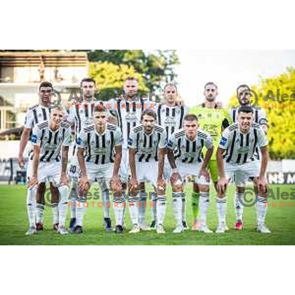 Mura starting eleven during UEFA Conference league qualifier match between Mura and Sfintul Gheorghe in Murska Sobota, Fazanerija, Slovenia on July 14, 2022. Photo: Jure Banfi/www.alesfevzer.com