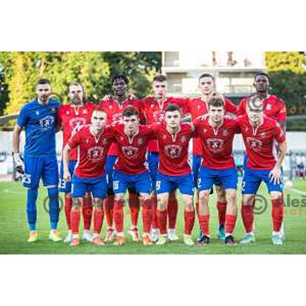 Sfintul Gheorghe starting eleven during UEFA Conference league qualifier match between Mura and Sfintul Gheorghe in Murska Sobota, Fazanerija, Slovenia on July 14, 2022. Photo: Jure Banfi/www.alesfevzer.com