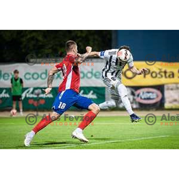 in action during UEFA Conference league qualifier match between Mura and Sfintul Gheorghe in Murska Sobota, Fazanerija, Slovenia on July 14, 2022. Photo: Jure Banfi/www.alesfevzer.com