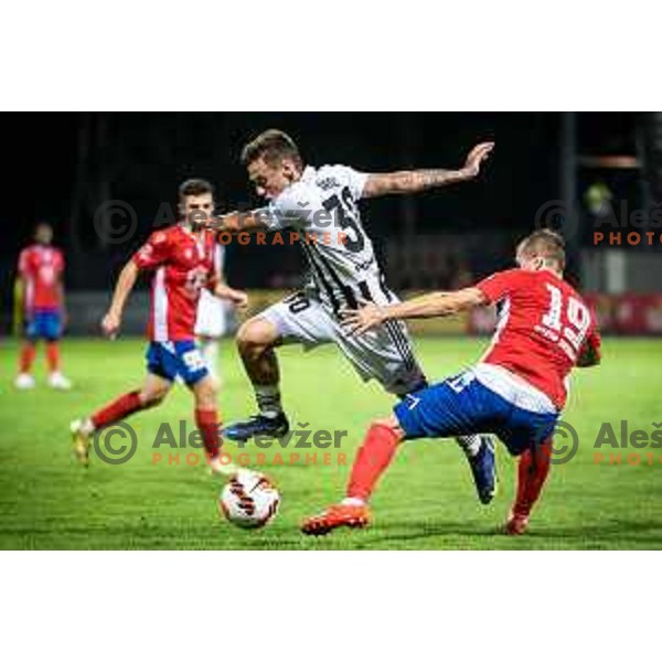 in action during UEFA Conference league qualifier match between Mura and Sfintul Gheorghe in Murska Sobota, Fazanerija, Slovenia on July 14, 2022. Photo: Jure Banfi/www.alesfevzer.com