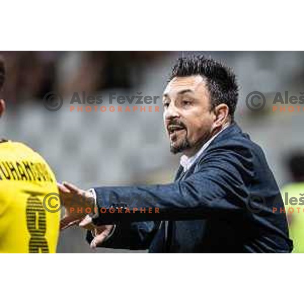 Nermin Basic, head coach of Radomlje during Prva liga Telemach football match between Maribor and Radomlje in Ljudski vrt, Maribor, Slovenia on July 16, 2022. Photo: Jure Banfi/www.alesfevzer.com