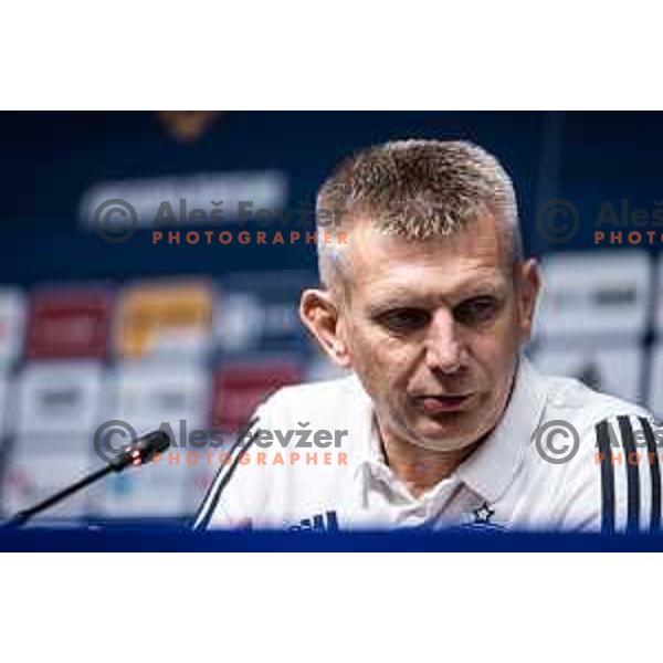 Radovan Karanovic, head coach of Maribor at the press conference during Prva liga Telemach football match between Maribor and Radomlje in Ljudski vrt, Maribor, Slovenia on July 16, 2022. Photo: Jure Banfi/www.alesfevzer.com