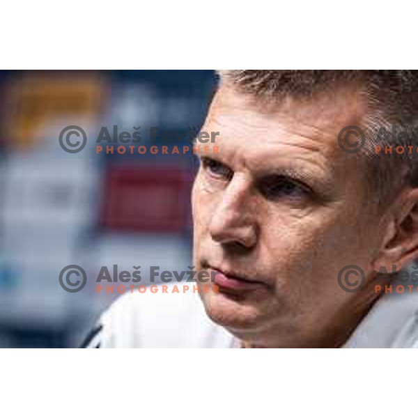 Radovan Karanovic, head coach of Maribor at the press conference during Prva liga Telemach football match between Maribor and Radomlje in Ljudski vrt, Maribor, Slovenia on July 16, 2022. Photo: Jure Banfi/www.alesfevzer.com