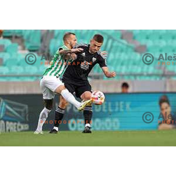Aljaz Krefl in action during Prva Liga Telemach 2022-2023 football match between Olimpija and Mura in SRC Stozice, Ljubljana, Slovenia on July 17, 2022