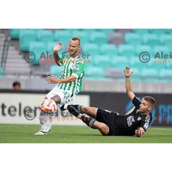 Aljaz Krefl in action during Prva Liga Telemach 2022-2023 football match between Olimpija and Mura in SRC Stozice, Ljubljana, Slovenia on July 17, 2022