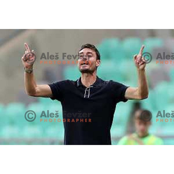 Albert Riera, head coach of Olimpija at Prva Liga Telemach 2022-2023 football match between Olimpija and Mura in SRC Stozice, Ljubljana, Slovenia on July 17, 2022