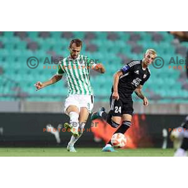 Mustafa Nukic in action during Prva Liga Telemach 2022-2023 football match between Olimpija and Mura in SRC Stozice, Ljubljana, Slovenia on July 17, 2022