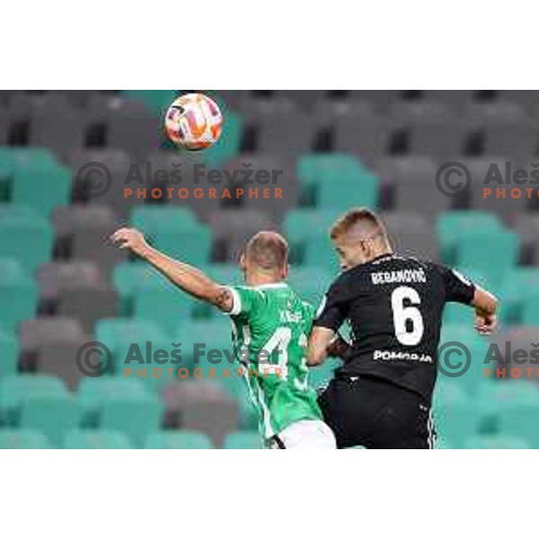 in action during Prva Liga Telemach 2022-2023 football match between Olimpija and Mura in SRC Stozice, Ljubljana, Slovenia on July 17, 2022