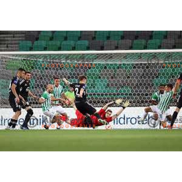 Matevz Vidovsek in action during Prva Liga Telemach 2022-2023 football match between Olimpija and Mura in SRC Stozice, Ljubljana, Slovenia on July 17, 2022