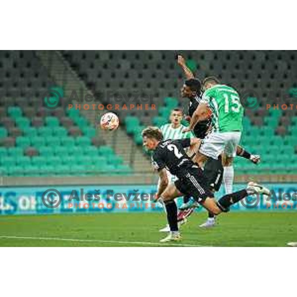 Djordje Crnomarkovic scores goal during Prva Liga Telemach 2022-2023 football match between Olimpija and Mura in SRC Stozice, Ljubljana, Slovenia on July 17, 2022