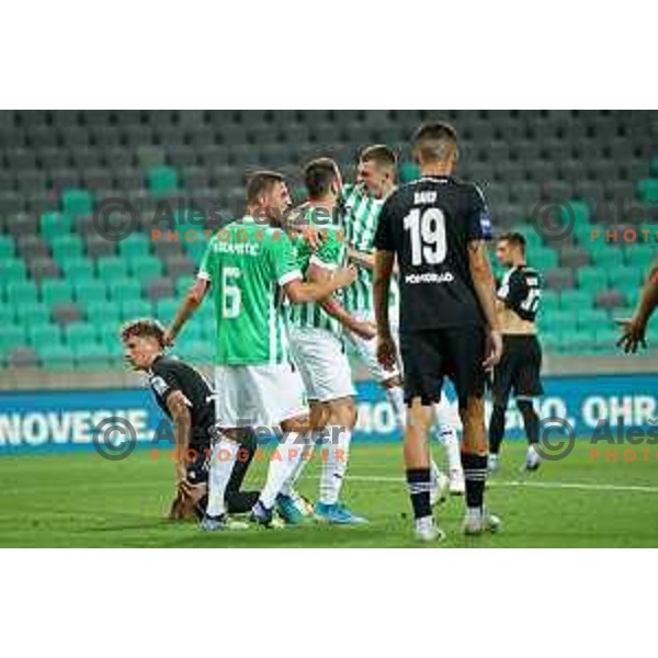 in action during Prva Liga Telemach 2022-2023 football match between Olimpija and Mura in SRC Stozice, Ljubljana, Slovenia on July 17, 2022