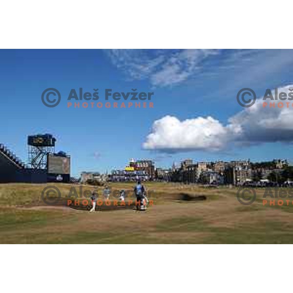 Old course St.Andrews links during 150th Open practice round in Scotland on July 13, 2022