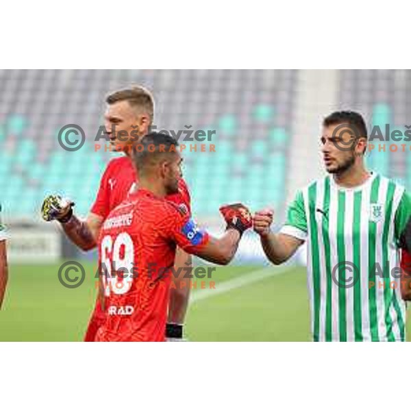 Matko Obradovic in action during Prva Liga Telemach 2022-2023 football match between Olimpija and Mura in SRC Stozice, Ljubljana, Slovenia on July 17, 2022