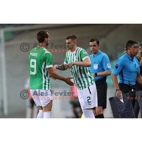 Mustafa Nukic in action during Prva Liga Telemach 2022-2023 football match between Olimpija and Mura in SRC Stozice, Ljubljana, Slovenia on July 17, 2022