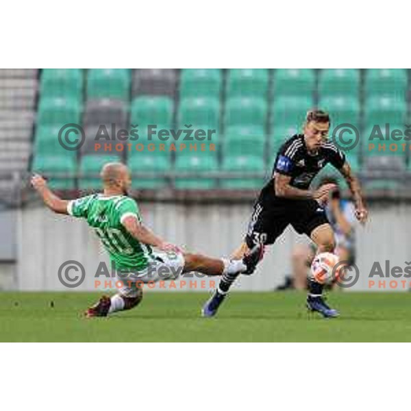 Martin Sroler in action during Prva Liga Telemach 2022-2023 football match between Gorica and Bravo in Gorica, Slovenia on July 18, 2022
