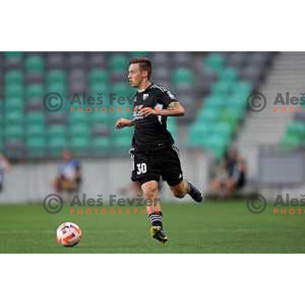 Martin Sroler in action during Prva Liga Telemach 2022-2023 football match between Gorica and Bravo in Gorica, Slovenia on July 18, 2022