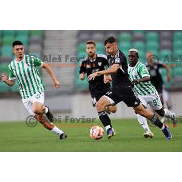Mirlind Daku in action during Prva Liga Telemach 2022-2023 football match between Gorica and Bravo in Gorica, Slovenia on July 18, 2022