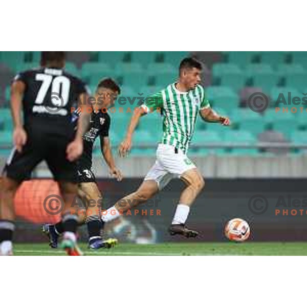 in action during Prva Liga Telemach 2022-2023 football match between Gorica and Bravo in Gorica, Slovenia on July 18, 2022