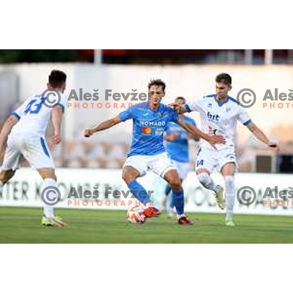 in action during Prva Liga Telemach 2022-2023 football match between Gorica and Bravo in Gorica, Slovenia on July 18, 2022