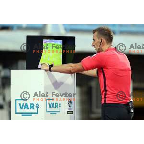 Referee Denis Halilovic during Prva Liga Telemach 2022-2023 football match between Gorica and Bravo in Gorica, Slovenia on July 18, 2022